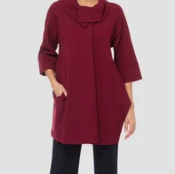 Cowl-Neck Coat - Picture 2 of 4